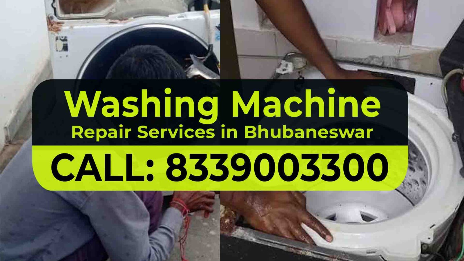 Washing machine technician repairing appliance in Bhubaneswar
